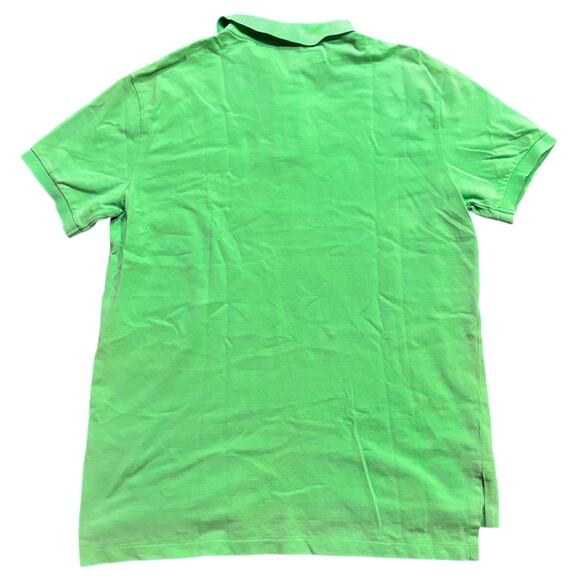 Polo Ralph Lauren Large Lime Green Custom Fit Mesh Polo Shirt Vintage** - Picture 6 of 7